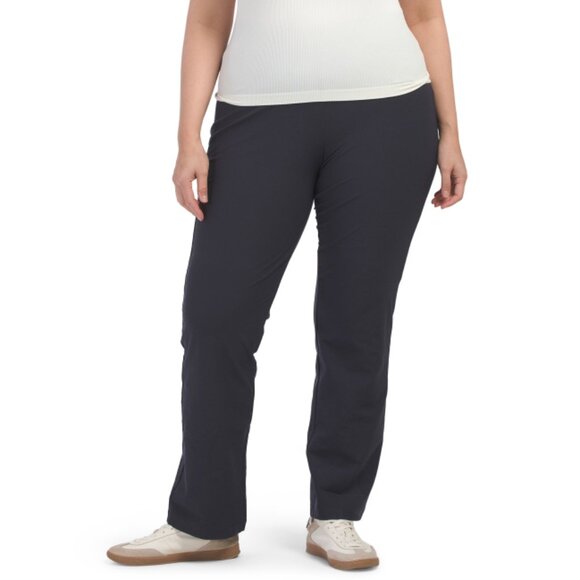 EILEEN FISHER Nocturnal Made In Usa Plus Stretch Crepe Bootcut Pants